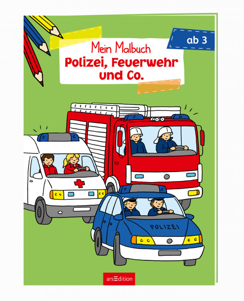 arsEdition Mein Malbuch Polizei, Feuerwehr und Co.
