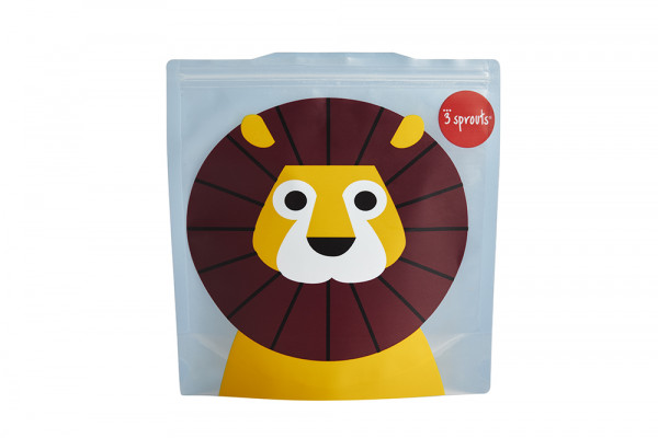 3 Sprouts Sandwich Bag wiederverwendbare Vespertasche 2er Set für Kinder Löwe