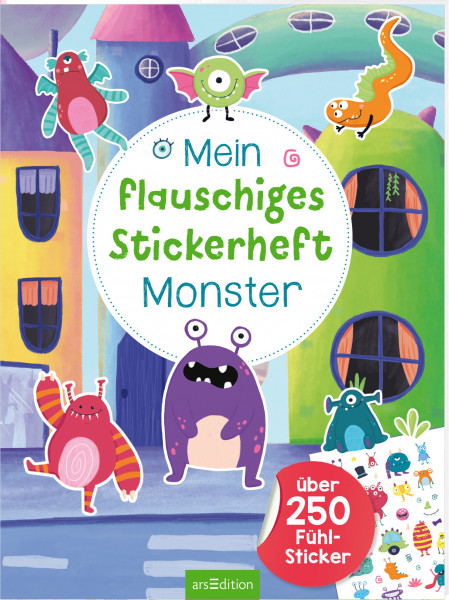ars Edition Mein flauschiges Stickerheft Monster