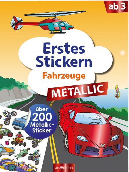 ars Edition Erstes Stickern Metallic – Fahrzeuge