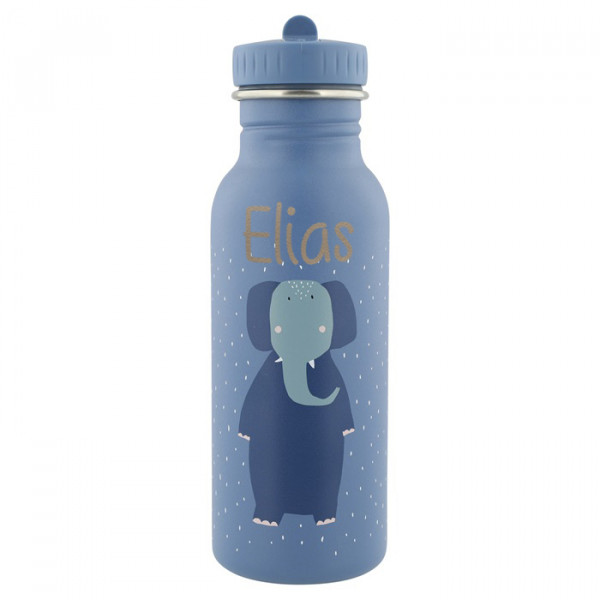 Trixie Trinkflasche aus Edelstahl Mr Elephant Elefant blau 500ml personalisiert