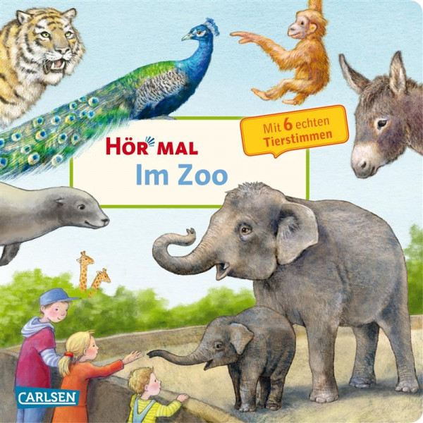 Pappbuch Hör mal Im Zoo, Kinderbuch mit 6 echten Tierstimmen