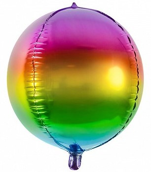 PartyDeco Folienballon Regenbogen 40 cm