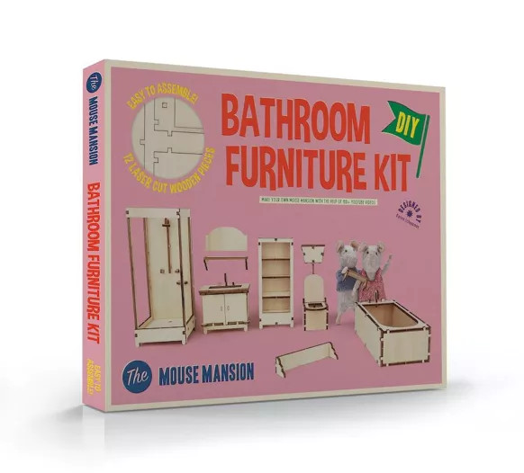 The Mouse Mansion DIY Puppenhaus Möbelset für Kinder Badezimmer