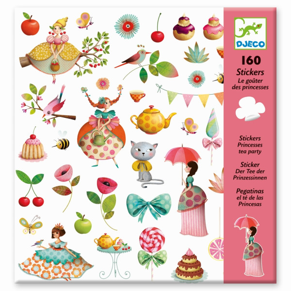 Djeco Aufkleber Sticker Teeparty Prinzessinen 160 Stück